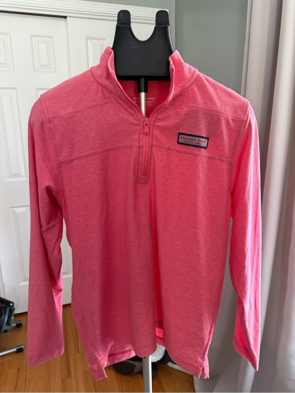 Vineyard Vines Pink Shep Shirt Quarter Zip Pullover Xl Preppy Classic Golf Sport